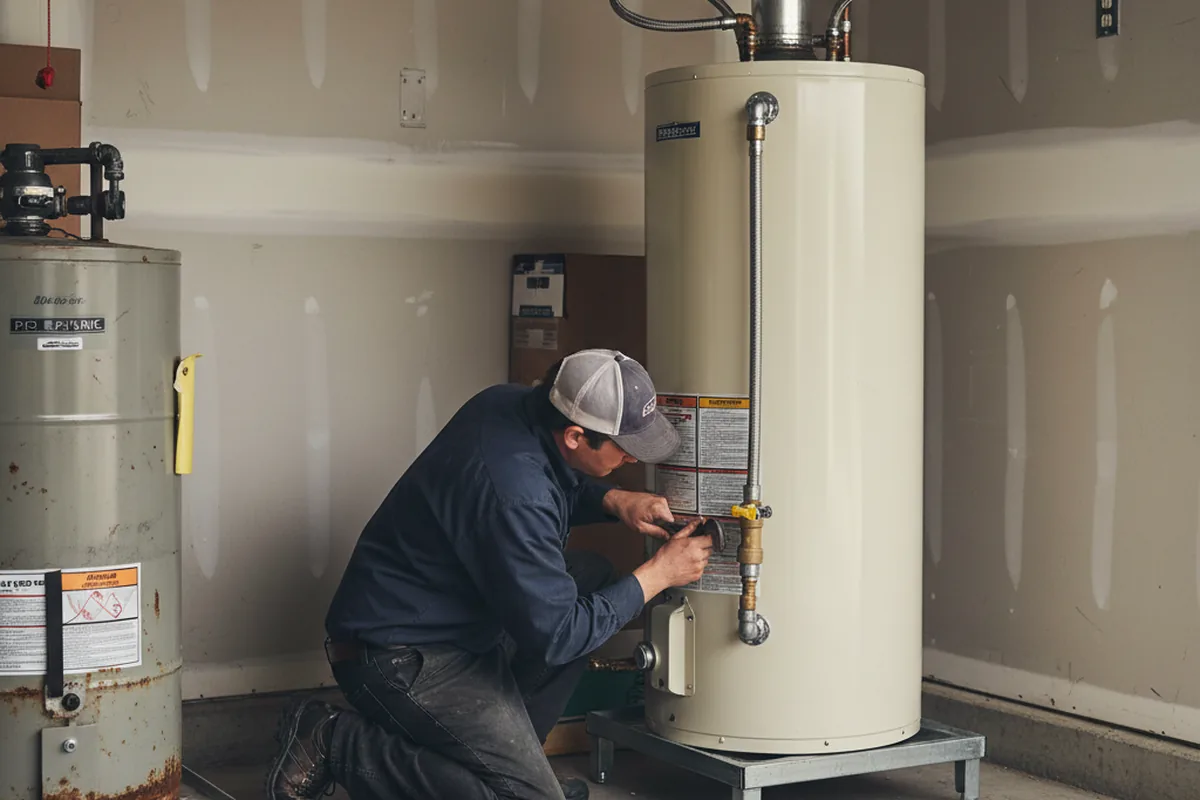Water heater and shutoff valve replacement in Blythe